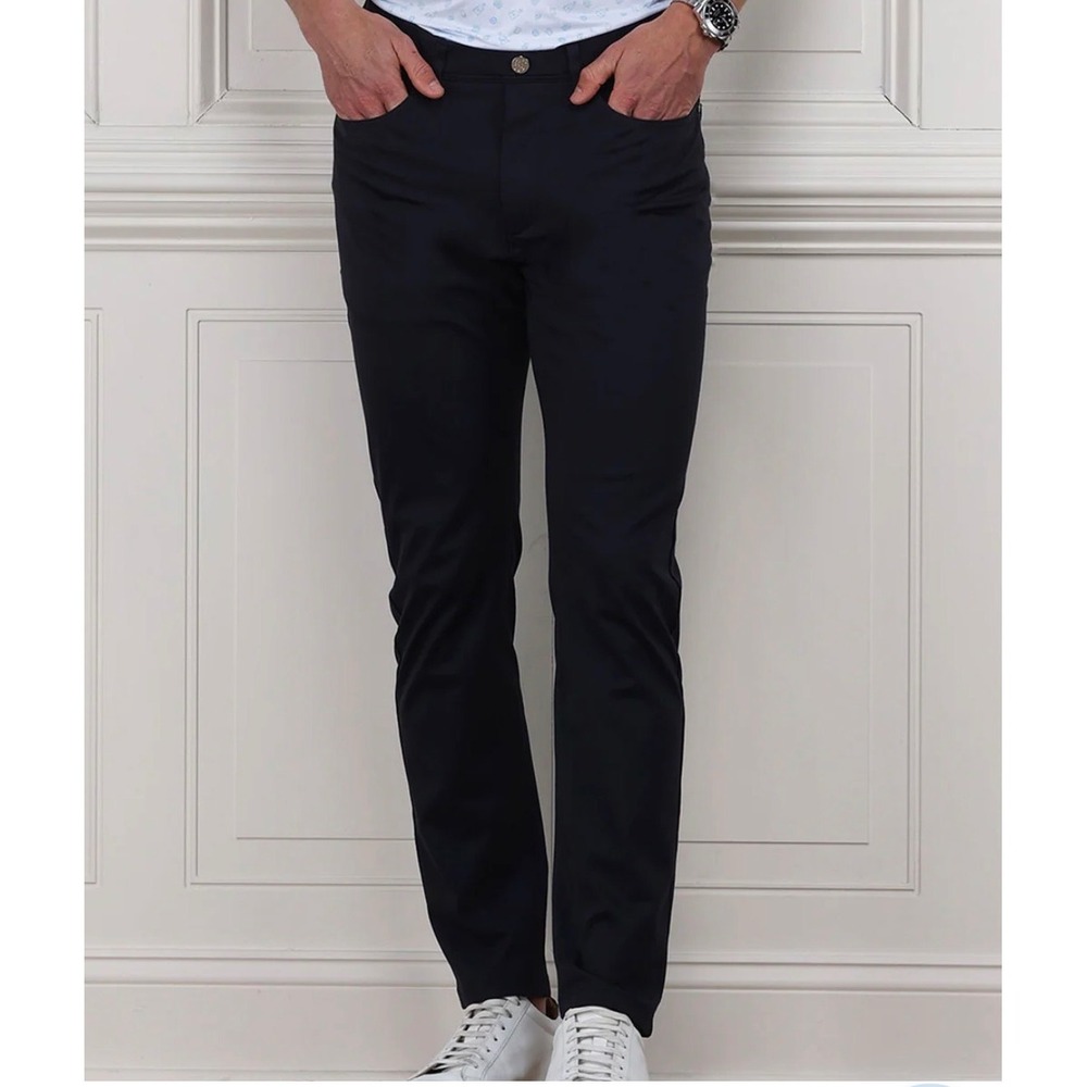 Collars & Co Mens 38x30 CEO Tech Pull-On Pants Navy Blue Stretch Performance NWT